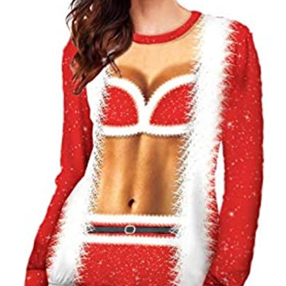 PIZOFF Unisex Ugly Christmas Sweatshirts 3D Digital Printing Pullover Sweatshirt - Picture 4 of 6